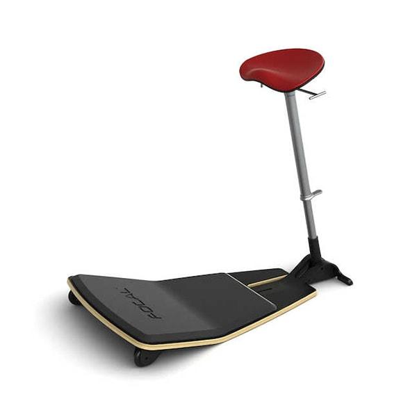 Locus seat in red finish with inclining footrest 