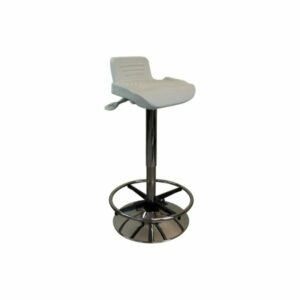 iMovR Tempo stool with white seat and foot rest