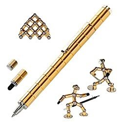 Gold finish Asuku magnetic pen with nib or stylus option plus buildable sculptures