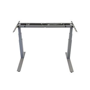 Legs and central support beam of a standing desk frame