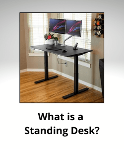 iMovR Zipdesk with text underneath reading "What is a Standing Desk"