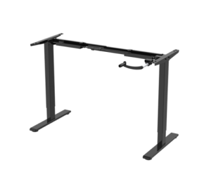 Black crank adjustable standing desk frame by Flexispot
