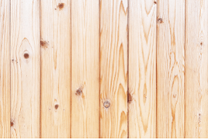 Vertical view of planks of pine wood