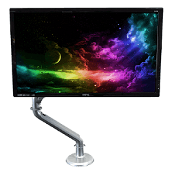 Single monitor arm with multi colored screen