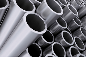 Several shining steel pipes